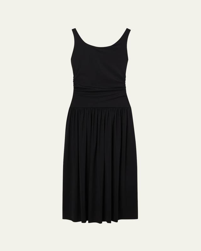 Off-Shoulder Drop-Waist Maxi Dress